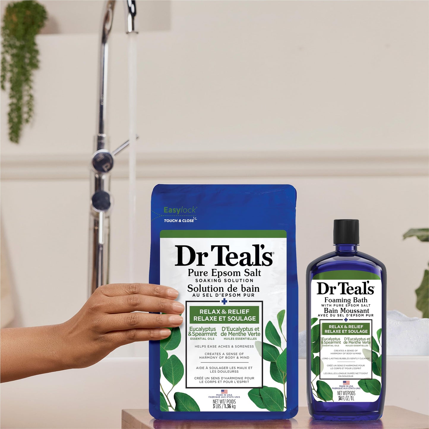 Dr Teal's Foaming Bath (Epsom Salt), Eucalyptus Spearmint, 34 Fluid Ounce Beauty and Personal Care Dr Teal's