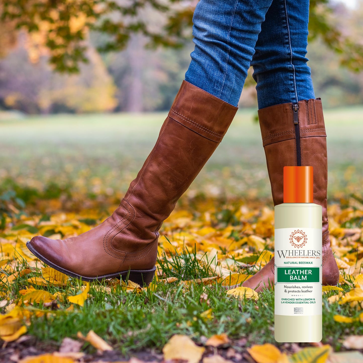 Wheelers Beeswax Leather Balm, 300ml | Cleans, Protects & Revives | Coconut Essential Oils & Vanilla Pods