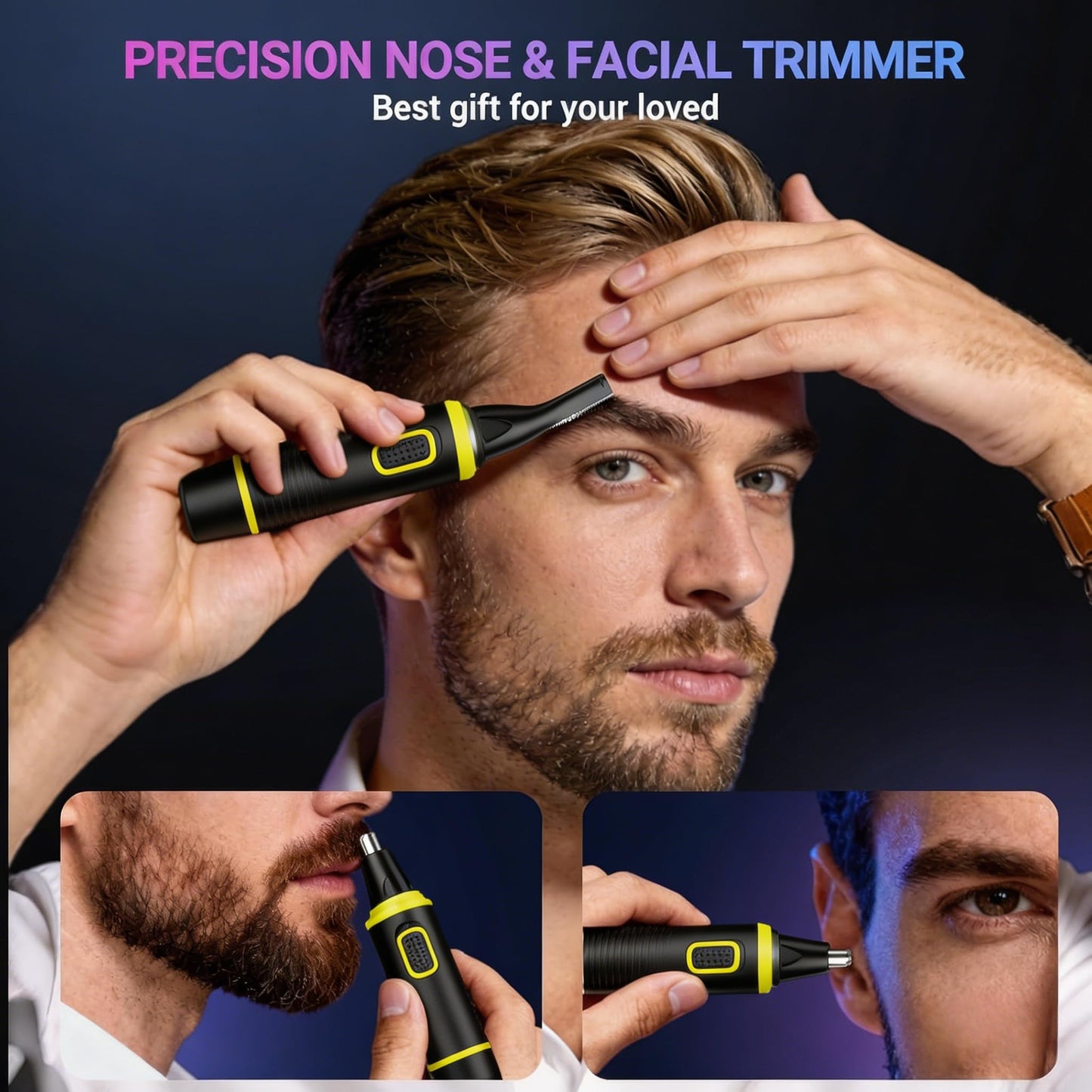 AREYZIN Nose Hair Trimmer for Men,Rechargeable 2026 Professional 2 in 1 Painless Nose Ear and Trimmer, Eyebrow & Facial Hair Trimmer with IPX7 Beauty and Personal Care AREYZIN
