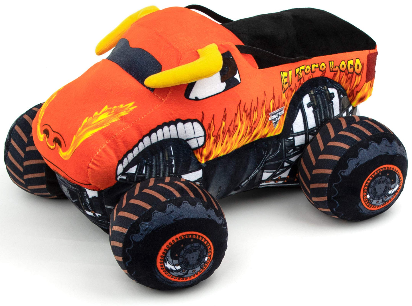 Jay Franco Monster Jam Plush Stuffed El Toro Loco Pillow Buddy - Super Soft Polyester Microfiber, 14 inches (Official Monster Jam Product)
