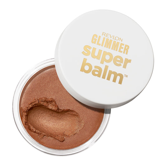 Revlon Glimmer Super Balm, Multi-Use Glow Face Makeup, Cream Bronzer, Highlighter, & Blush, 005 Sun-Kissed, 0.06 oz