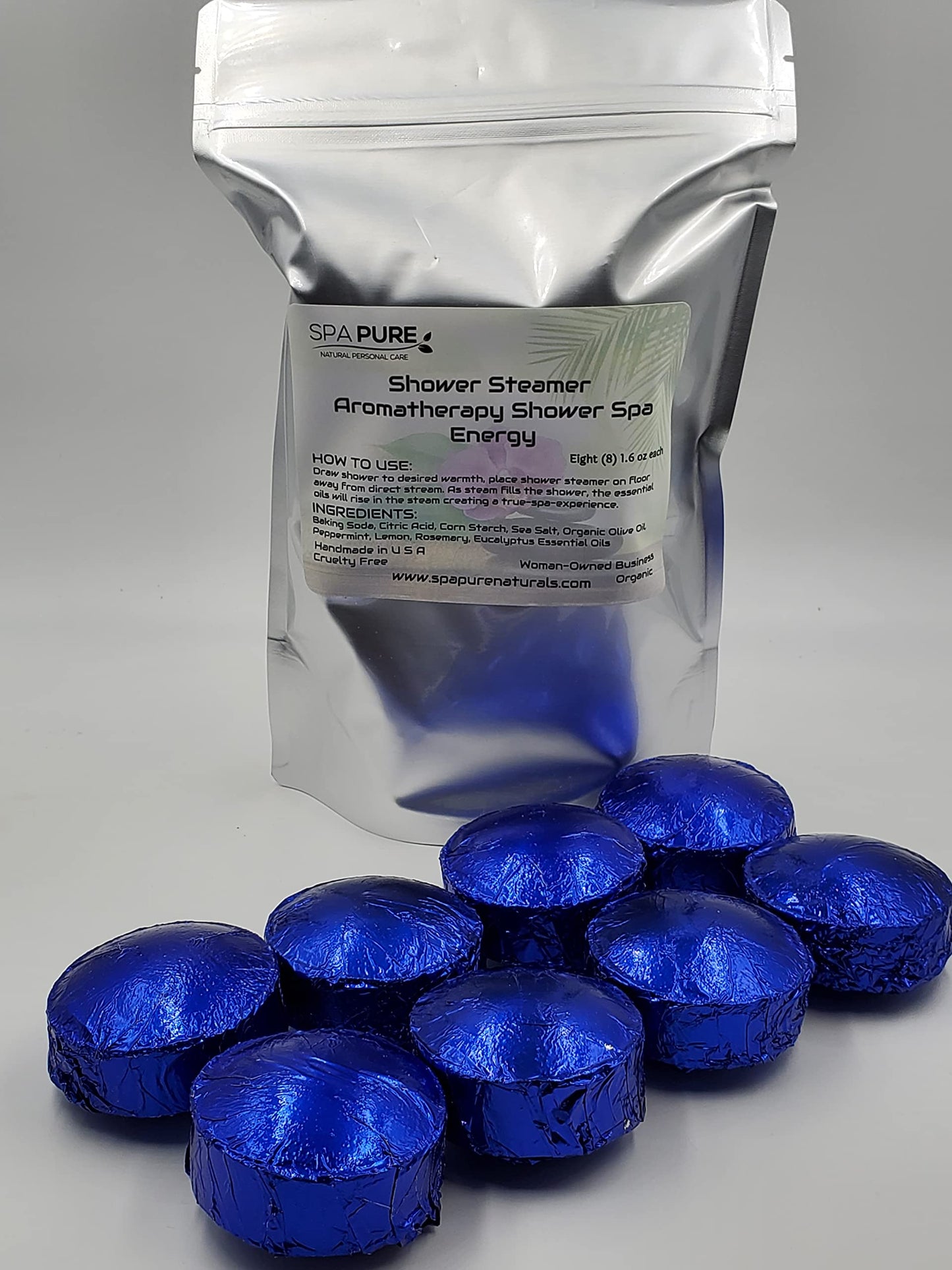 Spa Pure Energy Aromatherapy Shower: Tablets/Steamers/Bombs Made With 100% Natural/Organic Essential Oils - Transform Your Shower - Transform Your…