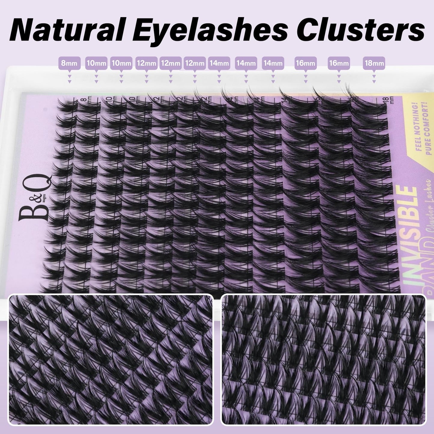 B&Q Victory Lash Clusters Invisible Band False Eyelashes Clusters Natural Cluster Eyelash Extensions Comfortable Individual Lashes Extension DIY Soft Beauty and Personal Care B&Qaugen