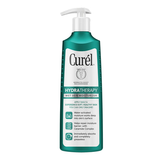 Cur?©l Hydra Therapy, Instant Moisturizer, 12 Ounce Wet Skin Lotion for Dry or Extra-dry Skin, with Advanced Ceramide Complex, Experience Optimal