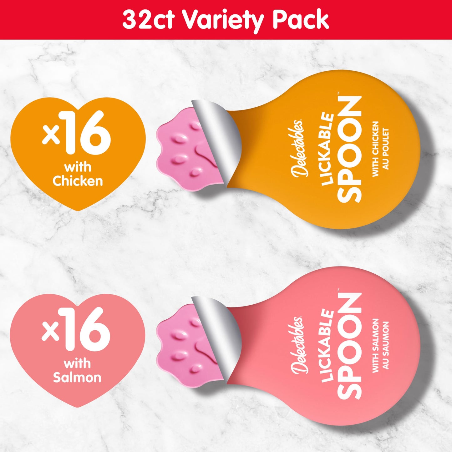 Hartz New Delectables Lickable Spoon Interactive Lickable Cat Treats for Quick & Easy Bonding, Variety Pack 32ct