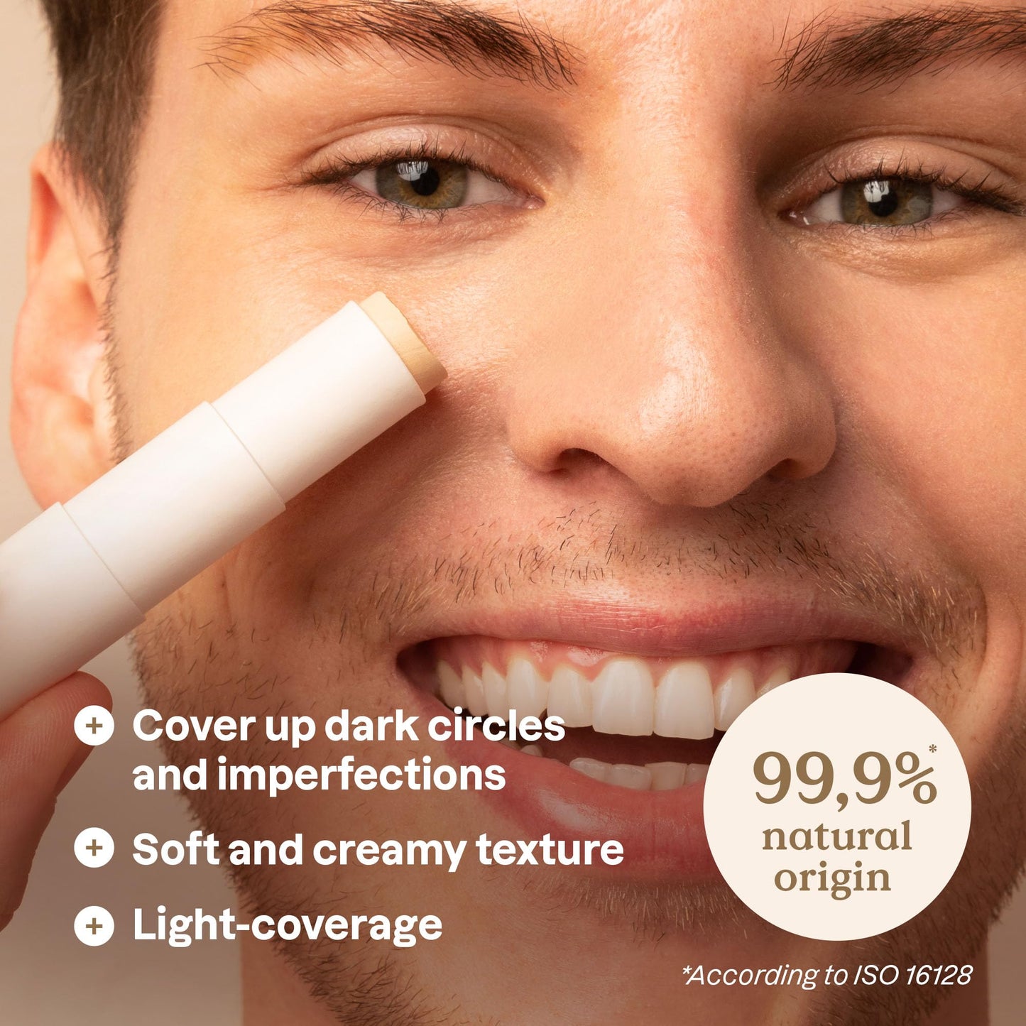 ATTITUDE Oceanly Light Coverage Under Eye Concealer Stick, Titanium Dioxide-Free, EWG Verified, Plastic-Free, Vegan & Cruelty-free Makeup, Cream, 0.2