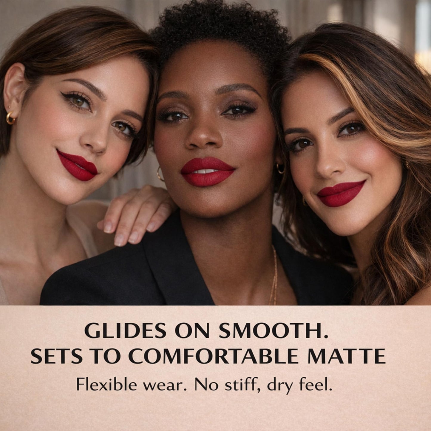 Transfer-Proof Matte Liquid Lipstick - No Smudge, No Transfer | All-Day Wear for Eating, Drinking & Long Days | Lightweight Comfortable Finish