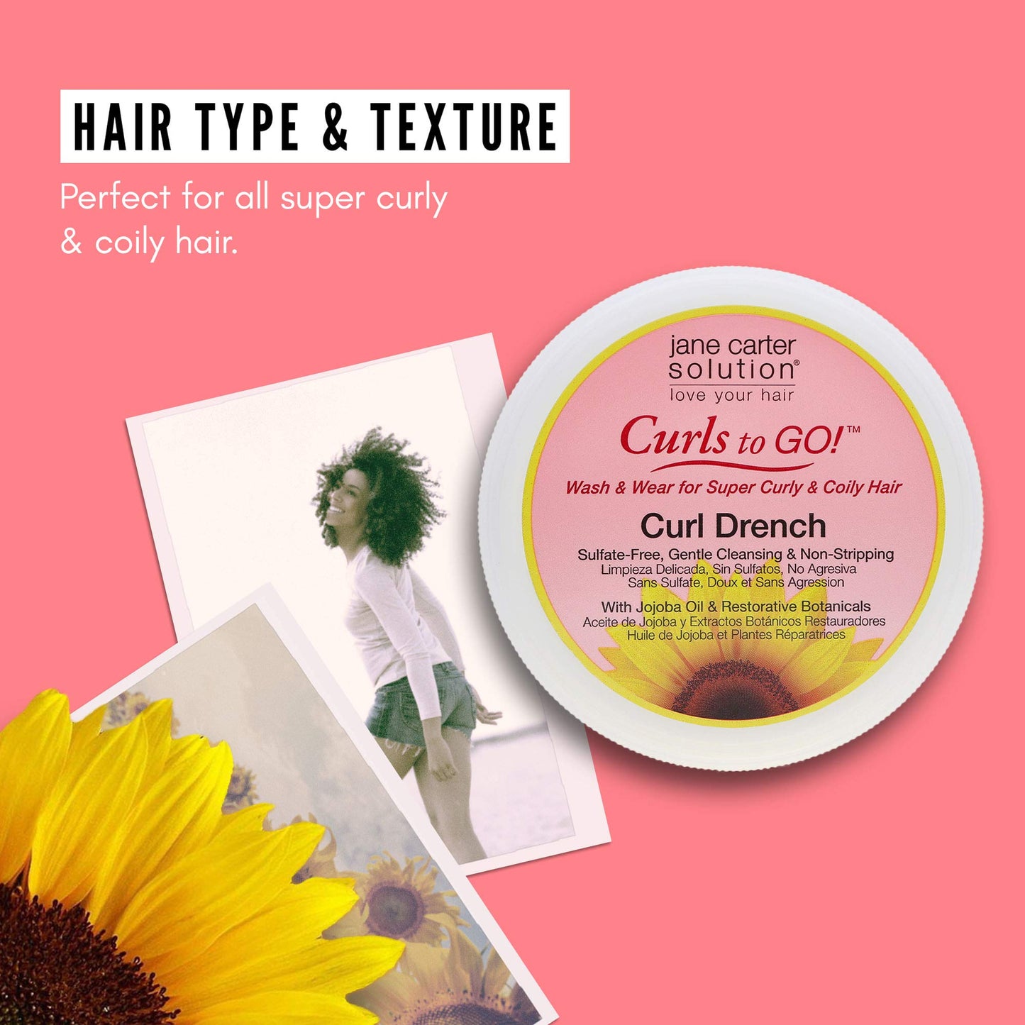 Jane Carter Solution Curl Drench Cleansing Co-Wash (16oz) - Hydrating, Nourishing, Reduce Frizz
