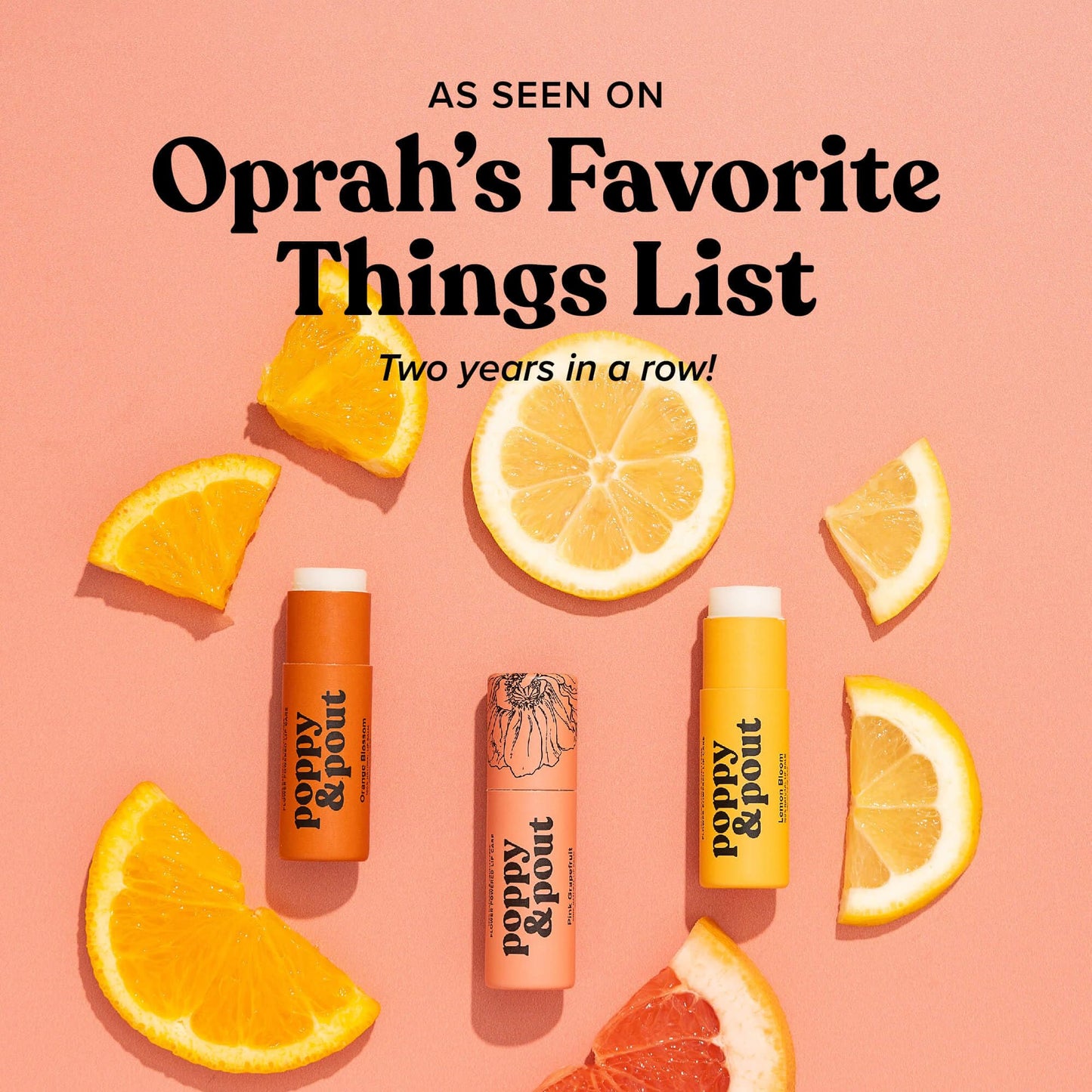 Poppy & Pout Lemon Bloom Jumbo Lip Balm | All Natural Lip Balms & Moisturizers | Hydrates with Beeswax, Vitamin E, Organic Coconut Oil | Cruelty-Free