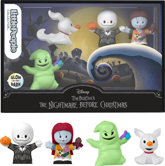 Little People Collector Disney Tim Burton’s The Nightmare Before Christmas Special Edition Set for Adults & Fans, 4 Figures in a Display Package…