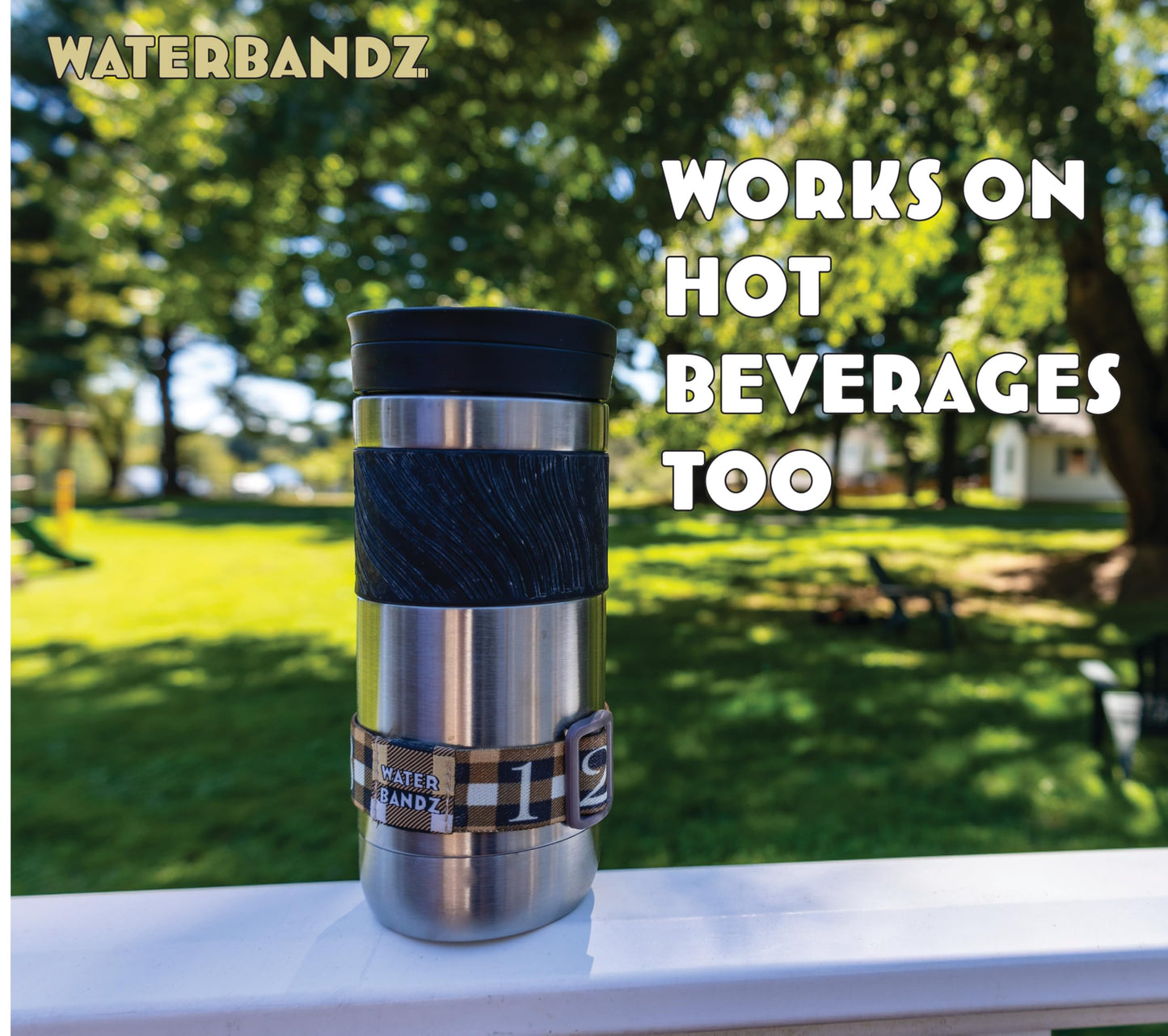 WaterBandz - Stay Hydrated: Elastic Fabric Bands Make your Daily Water Intake Simple and Fun! Universal size for Water Bottles, Cups, and Glasses