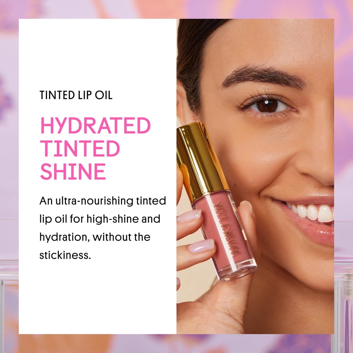 Winky Lux Birthday Cake Barely There Sheer Tinted Lip Oil - Hydrating, Shimmery Gloss, Non-Sticky, Long-Lasting Balm with Jojoba Oil & Vanilla Scent