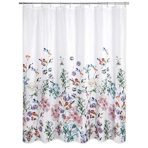 Allure Home Creation Savannah Floral Polyester Fabric Printed Shower Curtain 72"x70"