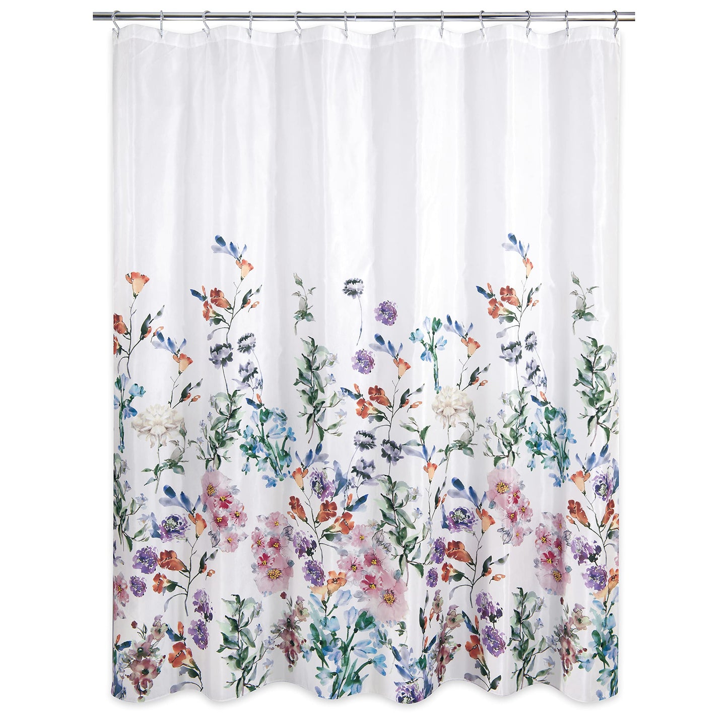 Allure Home Creation Savannah Floral Polyester Fabric Printed Shower Curtain 72"x70"