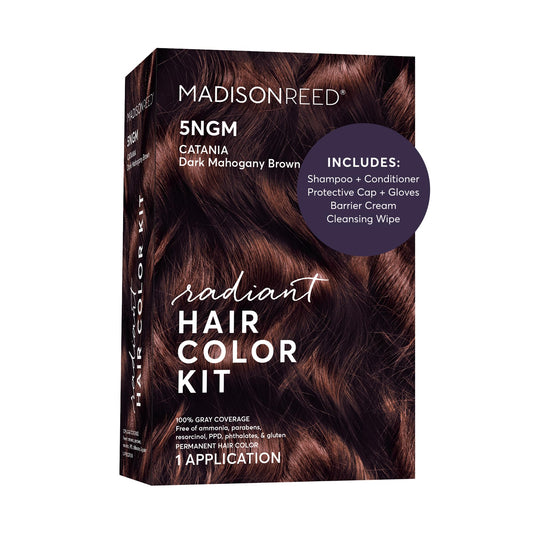 Madison Reed Radiant Hair Color Kit - 5NGM Dark Cinnamon Brown with Gold Mahogany Tones (Catania Brown), Permanent Hair Dye, Dimensional Superior Gray