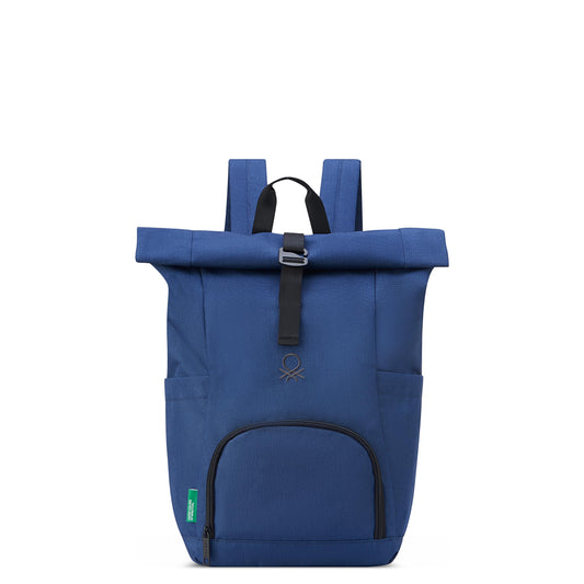 United Colors of Benetton Be Rolltop Laptop Backpack, Faded Denim