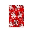 3D Rose Hawaiian Hibiscus Flower Print-Red and White Hand/Sports Towel, 15 x 22