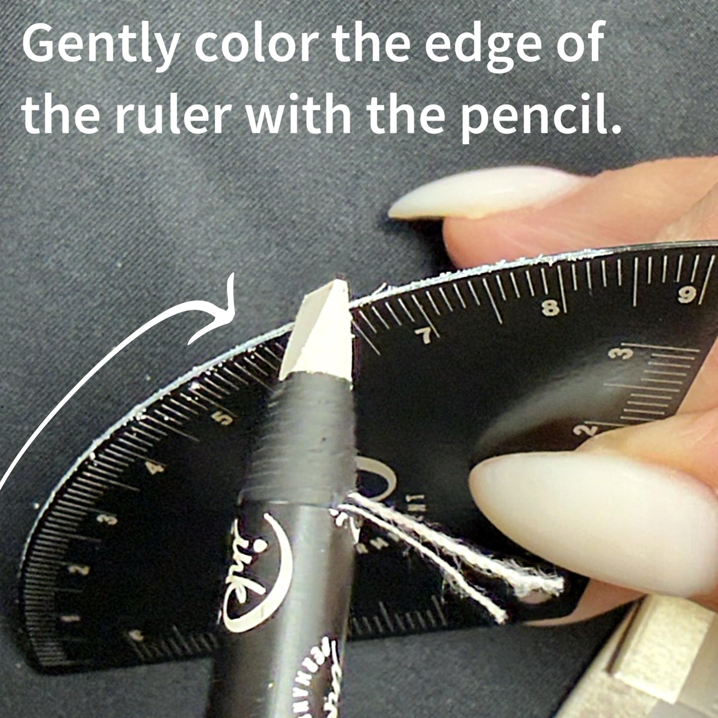 Ink Permanent Brow Mapping Kit with Eyebrow Ruler and 2 White Peeling Pencils - Aluminum Alloy Fan-Shaped Eyebrow Design Tool for Microblading, PMU…