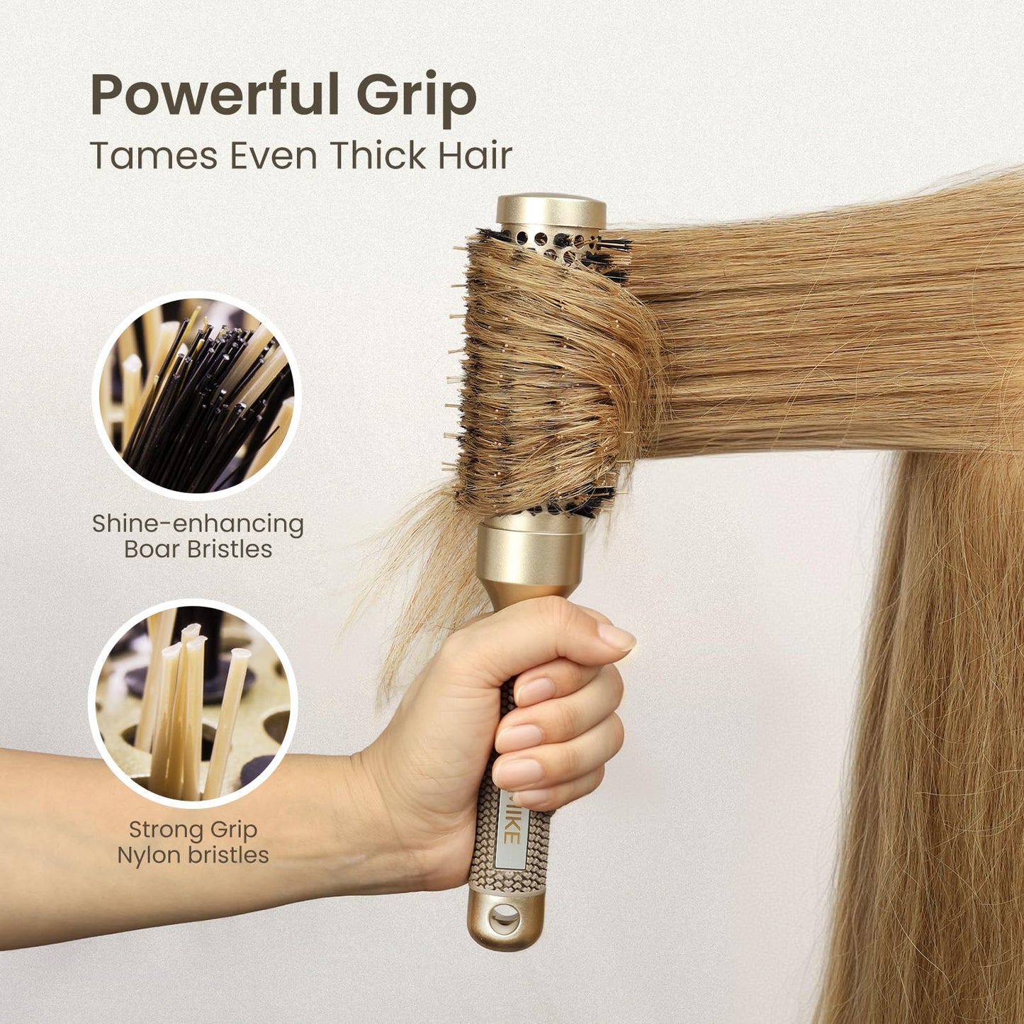 AIMIKE Round Brush for Blow Out, Small Round Hair Brush Nano Thermal Ceramic & Ionic Tech, for Blow Drying & Styling, Curling and Shine - 2.4 inch Beauty and Personal Care AIMIKE