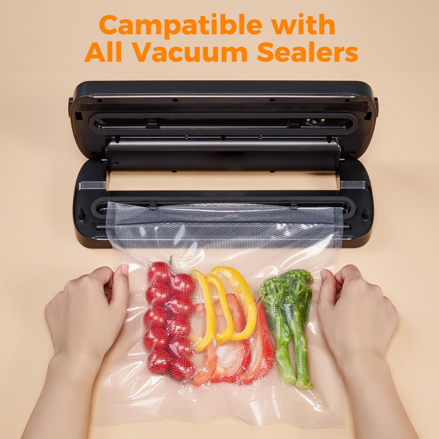 Wevac Vacuum Sealer Bags 8x50 Rolls 2 pack for Food Saver, Seal a Meal, Weston. Commercial Grade, BPA Free, Heavy Duty, Great for vac storage, Meal…