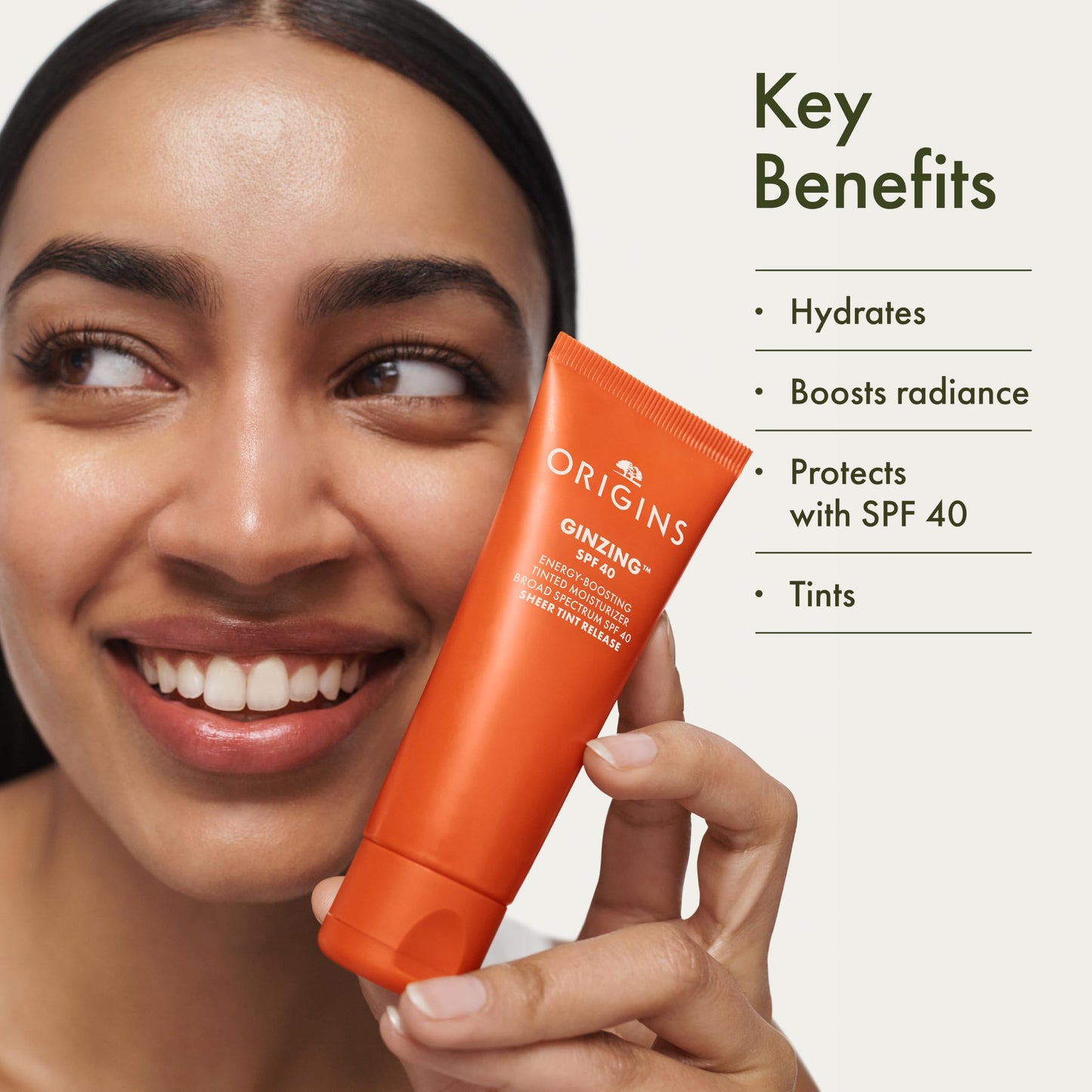 Origins GinZing Energy-Boosting Tinted Moisturizer With SPF 40 | Hydrates & Perfects | Skin Tint With Caffeine And Ginseng, 1.7 Fl Oz, Shade 3 Beauty and Personal Care Origins