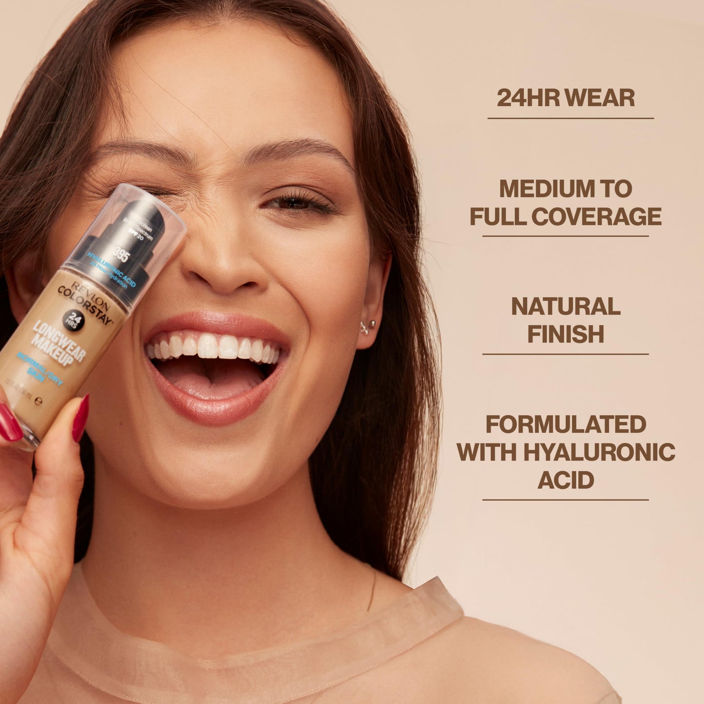 Revlon Liquid Foundation, ColorStay Face Makeup for Normal & Dry Skin, SPF 20, Longwear Medium-Full Coverage with Natural Finish, 330 Natural Tan, 1