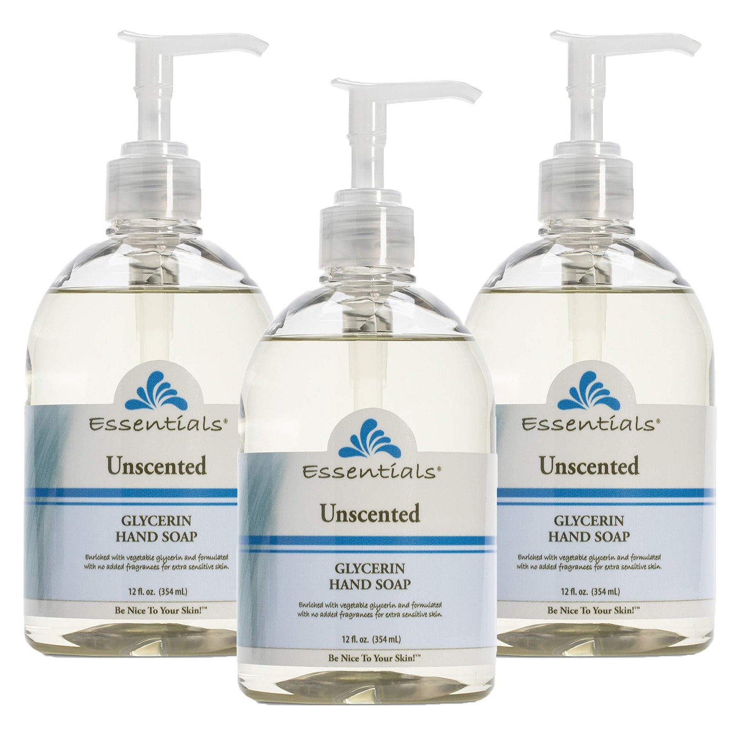 Essentials Glycerin Liquid Hand Soap, Unscented, 12-Fluid Ounce, Pack of 3 Beauty & Personal Care Essentials