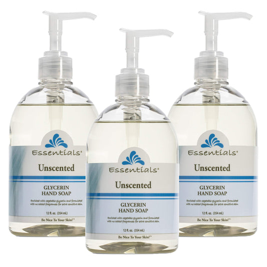 Essentials Glycerin Liquid Hand Soap, Unscented, 12-Fluid Ounce, Pack of 3 Beauty & Personal Care Essentials