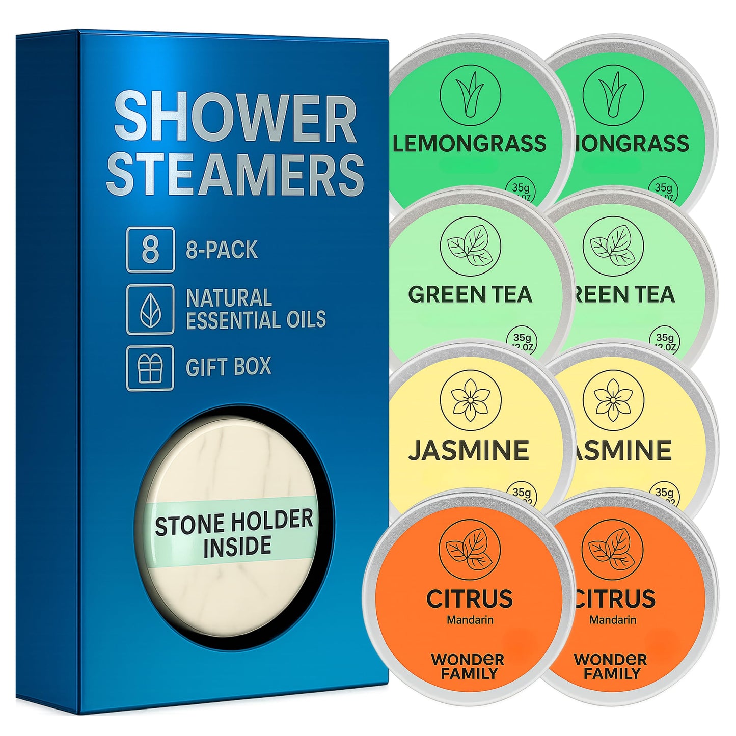 Shower Steamers Aromatherapy Gift Set for Women & Men - Vapor Shower Tablets for Sinus Relief - Menthol Eucalyptus Shower Melts - Organic Essential…