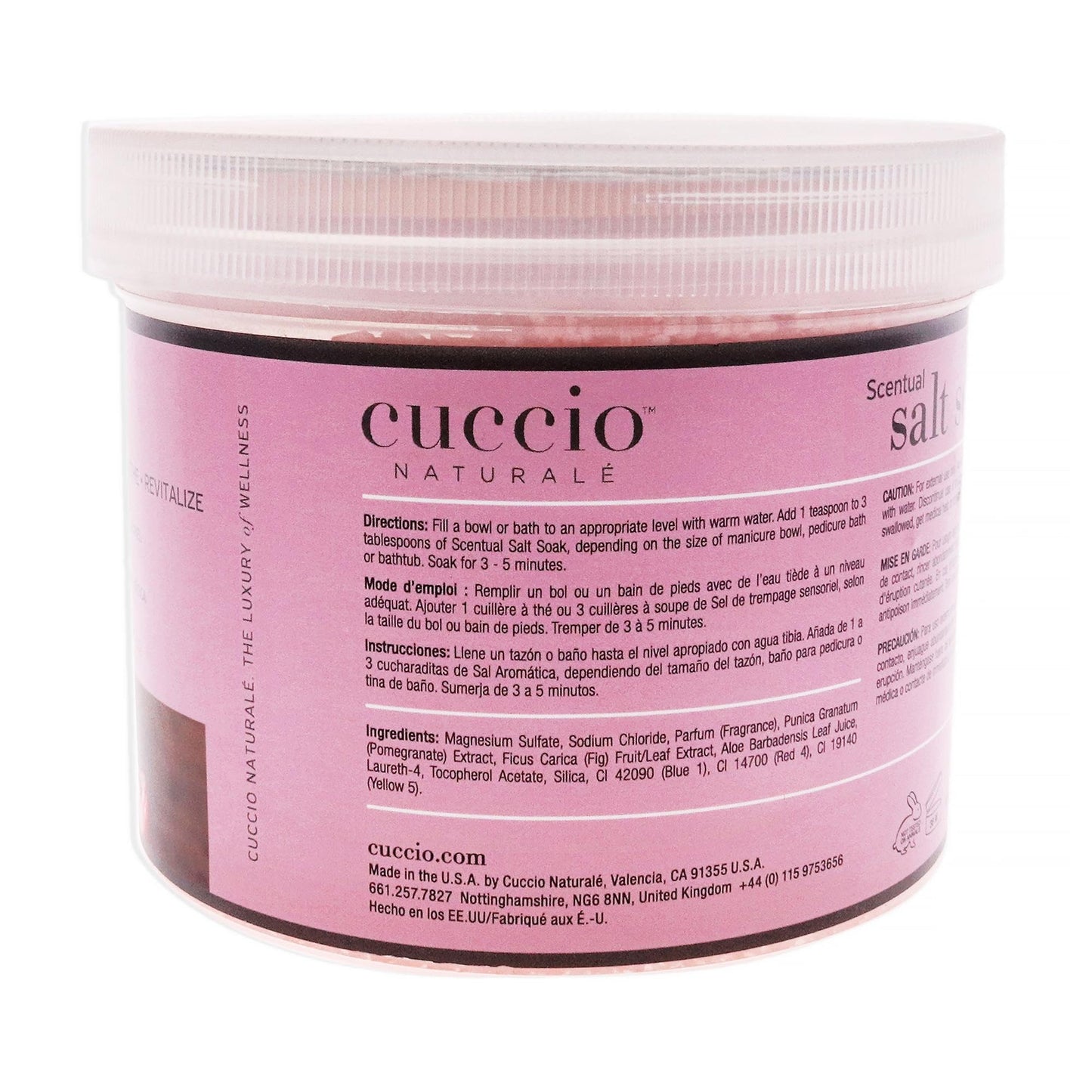 Cuccio Naturale Scentual Salt Soak - Invigorating Salts With An Irresistible Scent - Rejuvenate And Soothe Tired Feet - Softens And Leaves The Skin