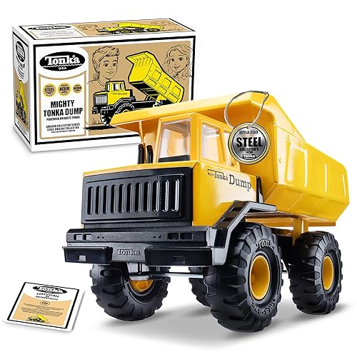 Tonka Retro Mighty Dump Truck - Collector's Edition - Made with 2X More Steel, Kids Construction Toy, Metal Truck, Toy Truck for Boys and Girls,…