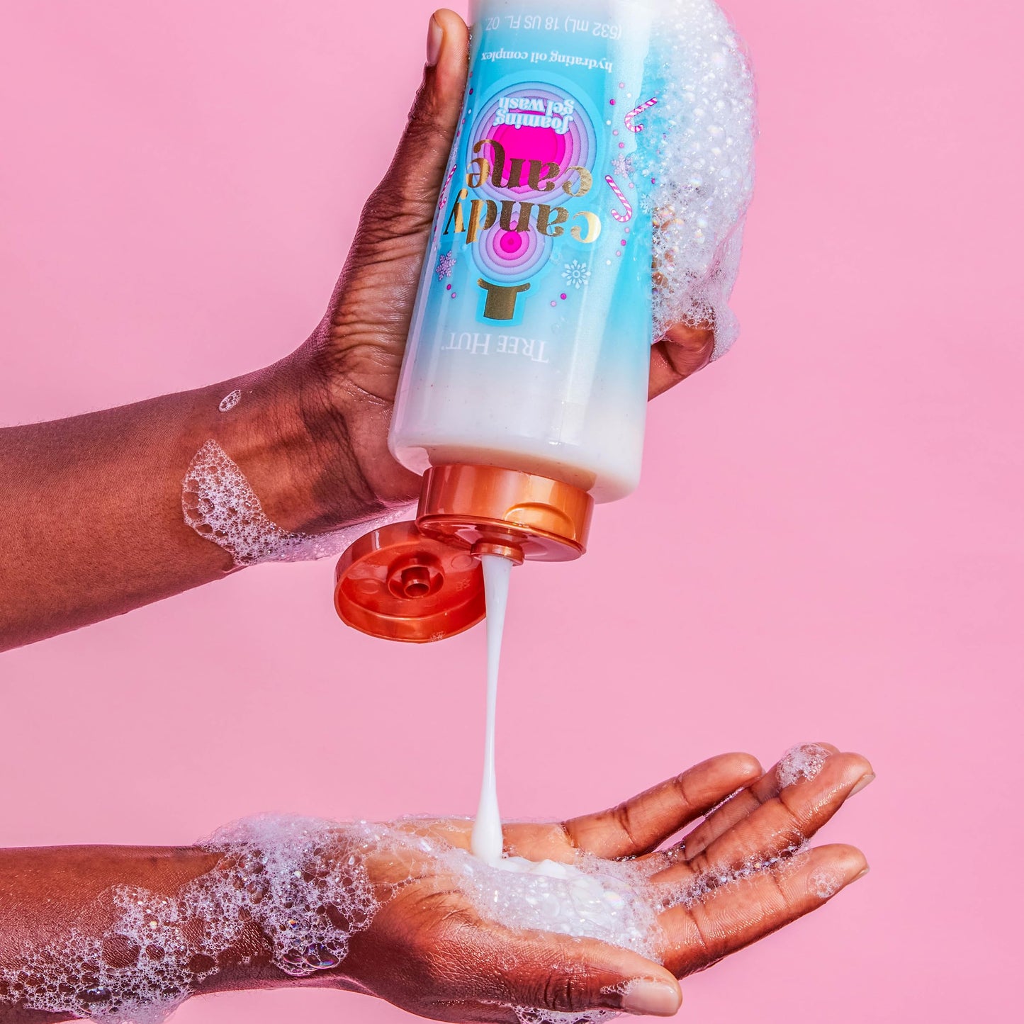 Tree Hut Candy Cane Moisturizing Foaming Gel Wash | Cleanse & Soothe Skin Without Stripping Moisture | Made with our Hydrating Oil Complex | Limited