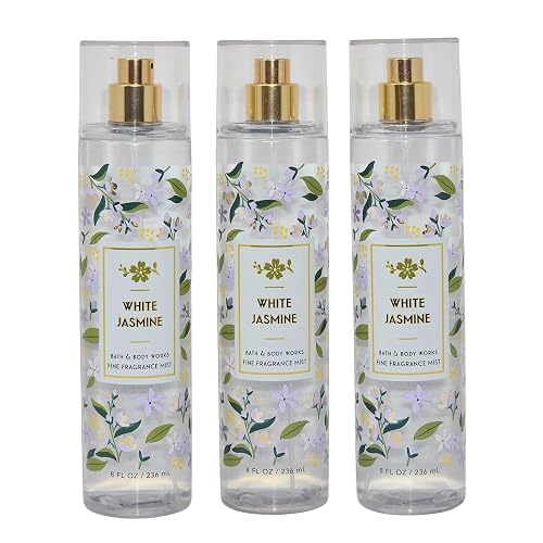 Bath & Body Works Fragrance Mist 3-Pack 8oz Each (White Jasmine)