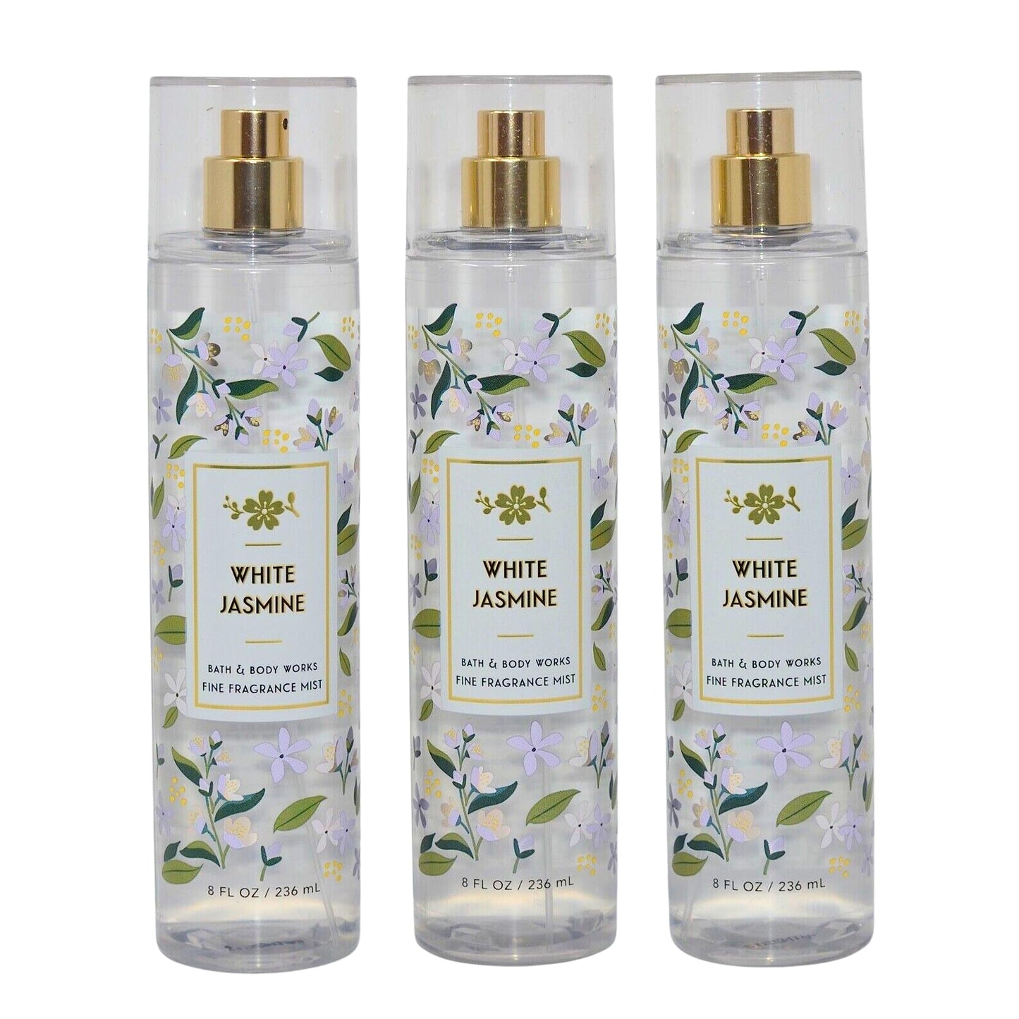 Bath & Body Works Fragrance Mist 3-Pack 8oz Each (White Jasmine)