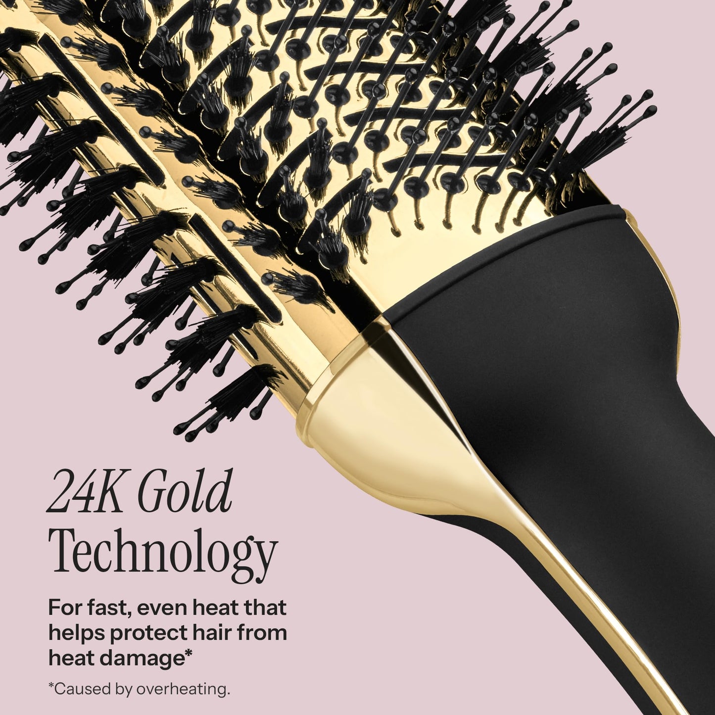 HOT TOOLS 24K Gold Blow Dryer Brush - Hot Air Brush for Salon-Worthy Volume in One Step - Volumizer with 24K Gold Technology for Fast Styling