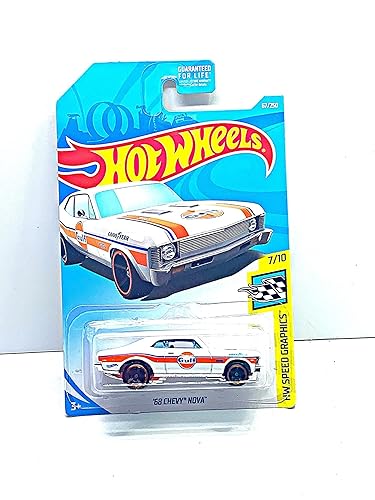 Hot Wheels HW Speed Graphics 7/10 '68 Nova White Gulf
