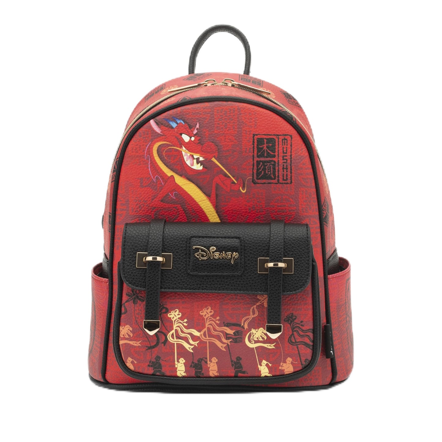 Wondapop - Mushu 11"" Vegan Leather Fashion Mini Backpack, Red