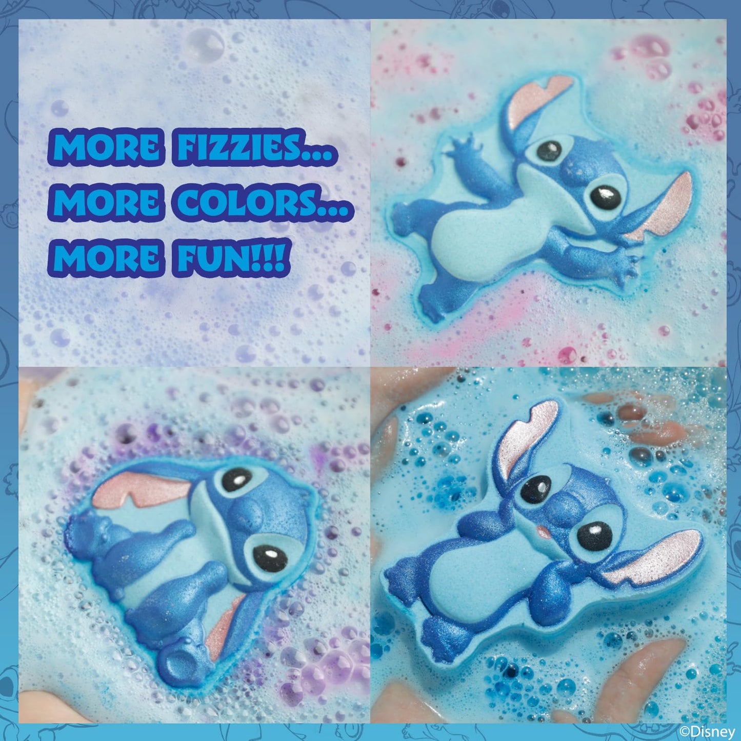Stitch 3pc Kid Bath Bomb Set, Character Shaped, Raspberry Scented Beauty and Personal Care Townley Girl
