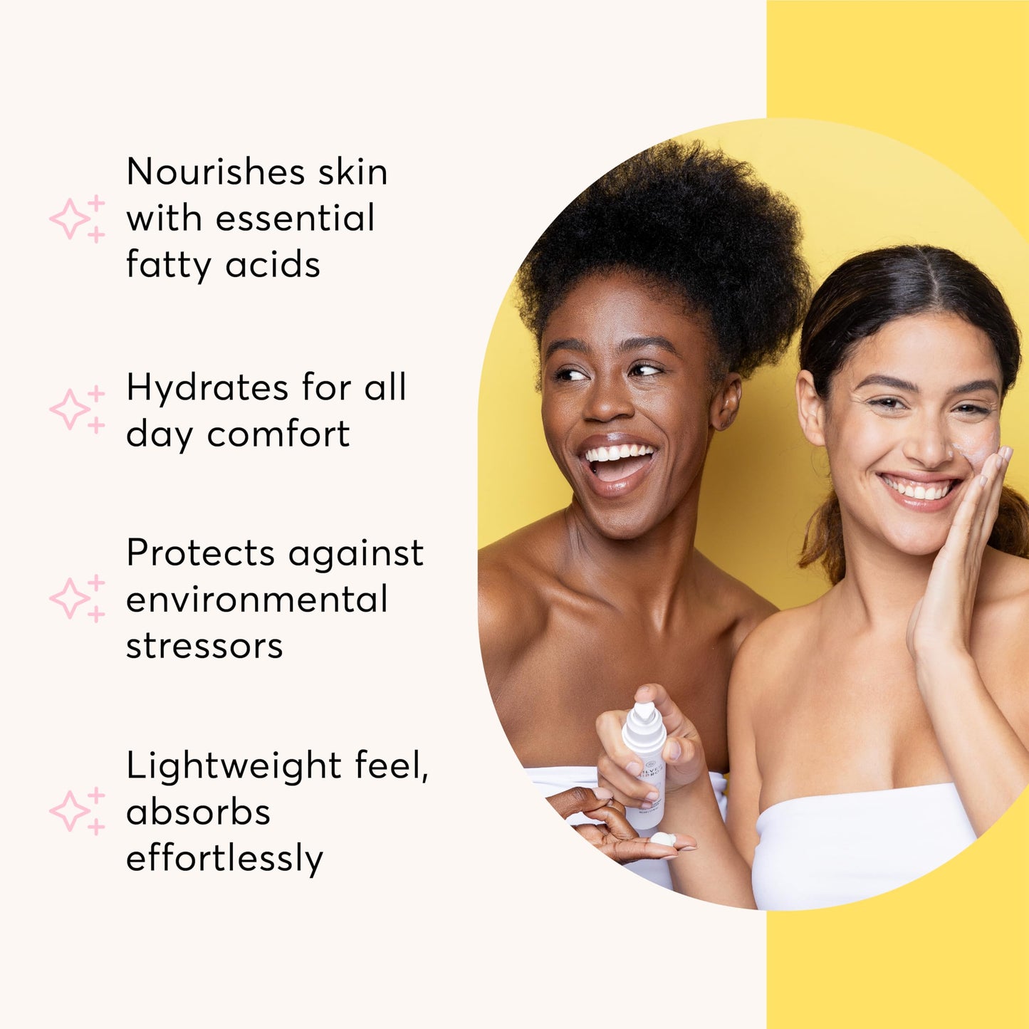 Silver Mirror Everyday Cream Moisturizer with Vitamin C & Grapeseed Oil, Hydrating Face Cream for Long Lasting Moisture, Barrier Support for All Skin
