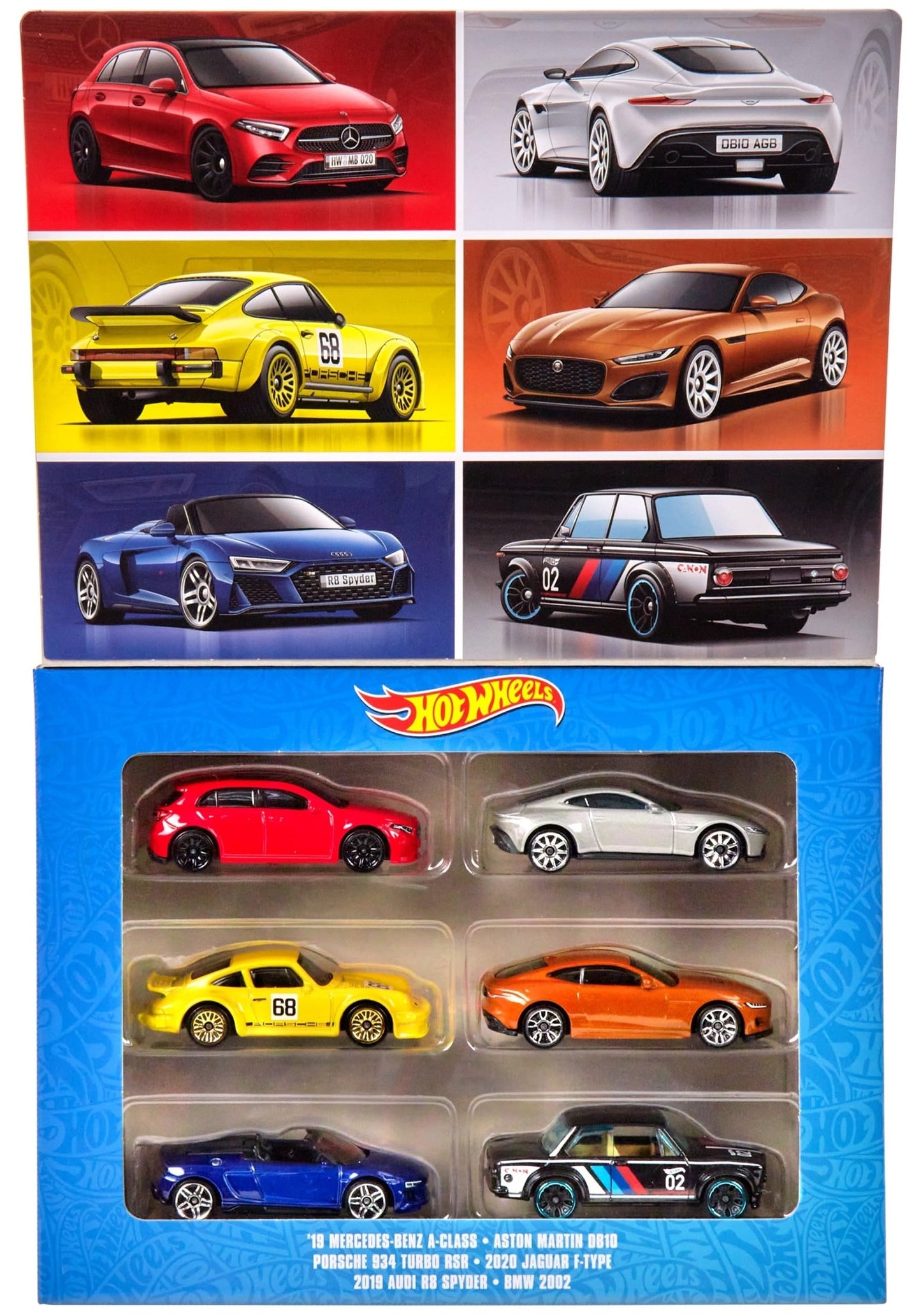 Hot Wheels European Car Culture Multipack - 6 Toy Cars in 1:64 Scale Tribute to The European Automotive Industry, Gift for Children from 3 Years…