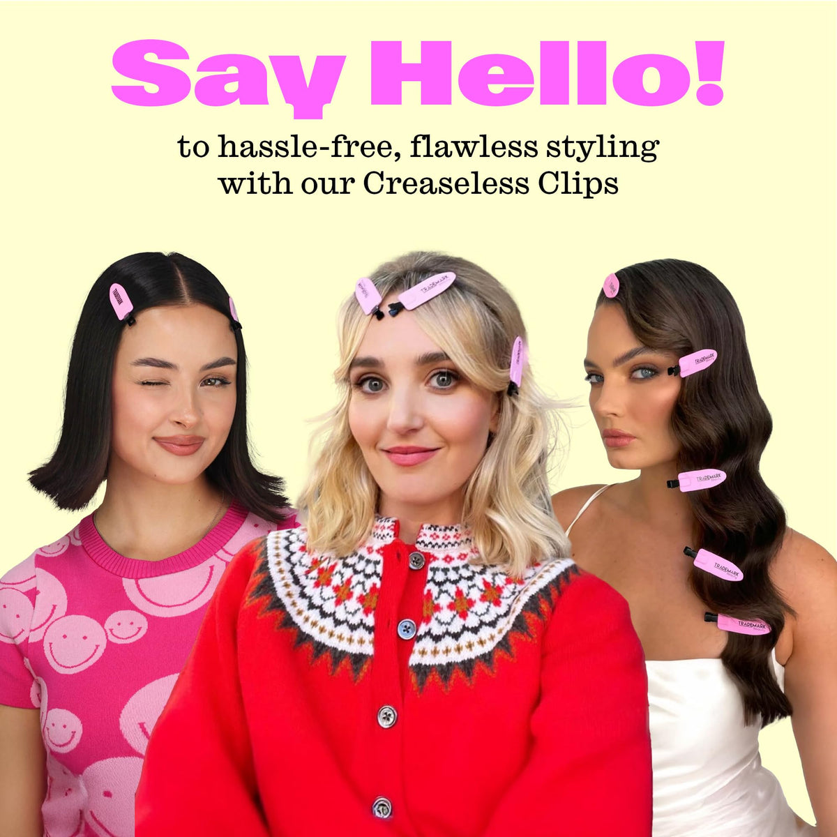 Creaseless Hair Clips - No Crease Hair Clips For Styling, Multipurpose ...