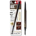 Revlon ColorStay Micro Eyebrow Pencil with Built In Spoolie Brush, Infused with Argan and Marula Oil, Stocking Stuffer for Her, 456 Dark Brown, 0.003…