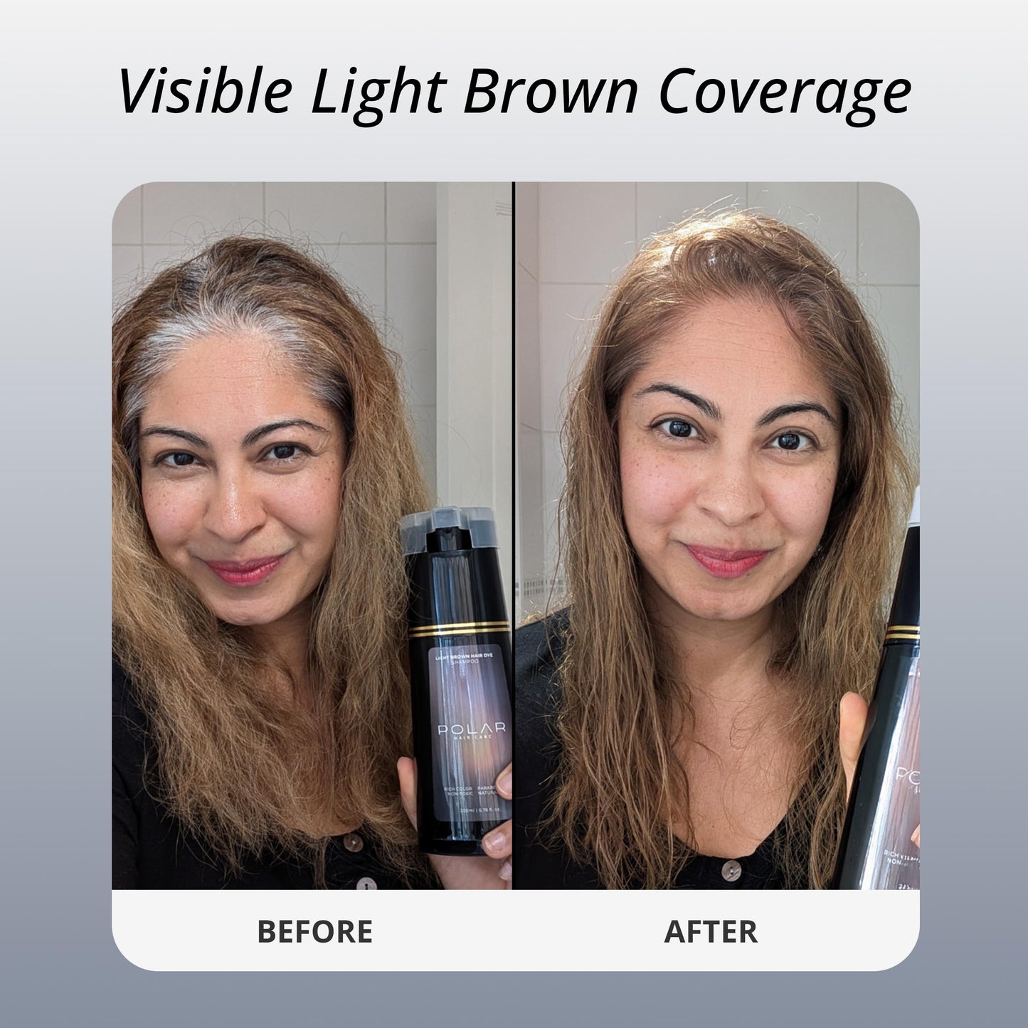 Polar Hair Dye Shampoo Light Brown Hair Dye Color Shampoo for Gray Coverage Beauty and Personal Care Polar Hair