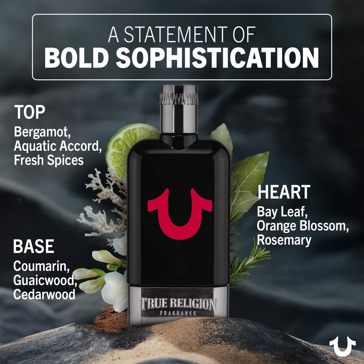 True Religion for Men - Cologne - fresh, woody, wearable for any occasion - citrus, bergamot, aquatic, marine, spicy, orange blossom, rosemary