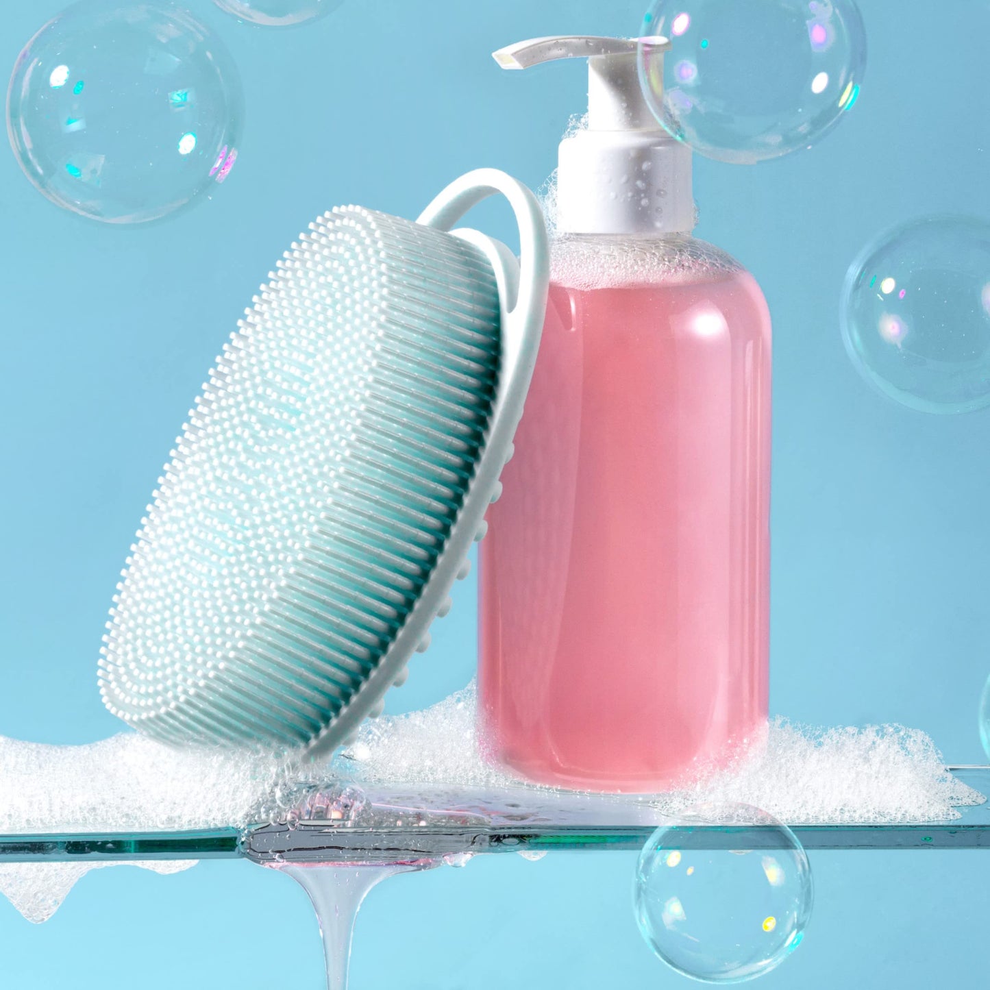 Freeman Premium Silicone Body Scrubber, Exfoliating & Massaging, Double Sided Silicone Scrubber, Durable & More Hygienic Than Loofah, for Men & Women