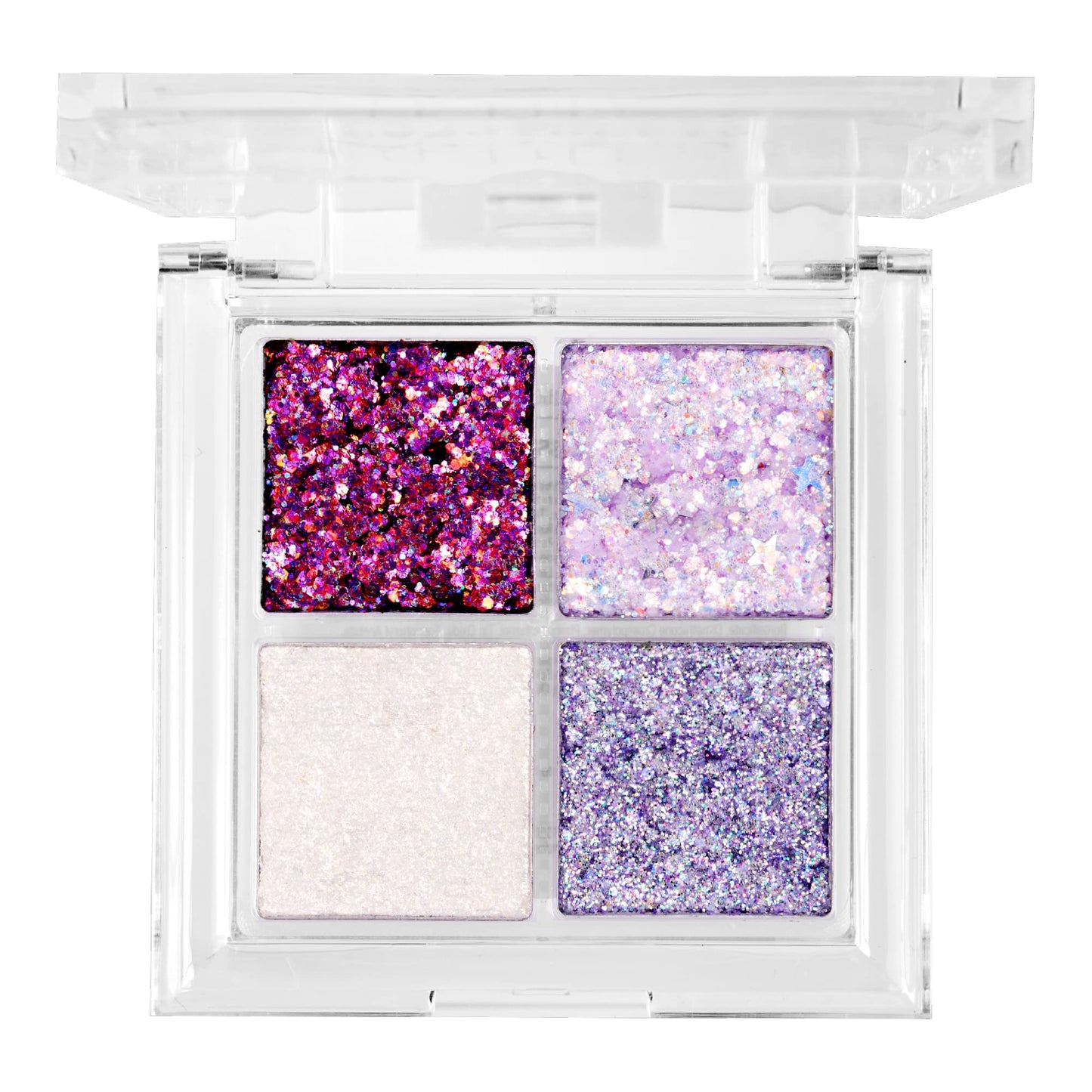 Ruby Kisses Glitter Gem Palette, 4 Shades Highly Pigmented Chunk Glitter, Buttery Texture, Long-Lasting Eye Makeup (Cassiopeia)