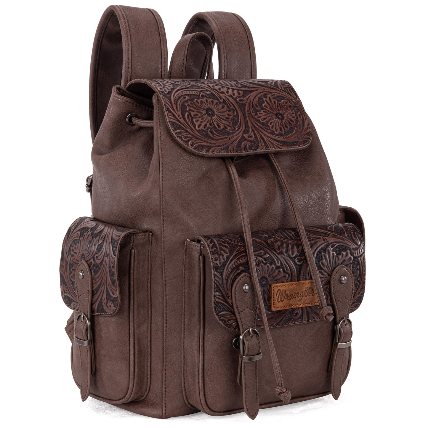 Montana West Wrangler Backpack Purse for Women Men Western Backpack Floral Tooled Travel Bags