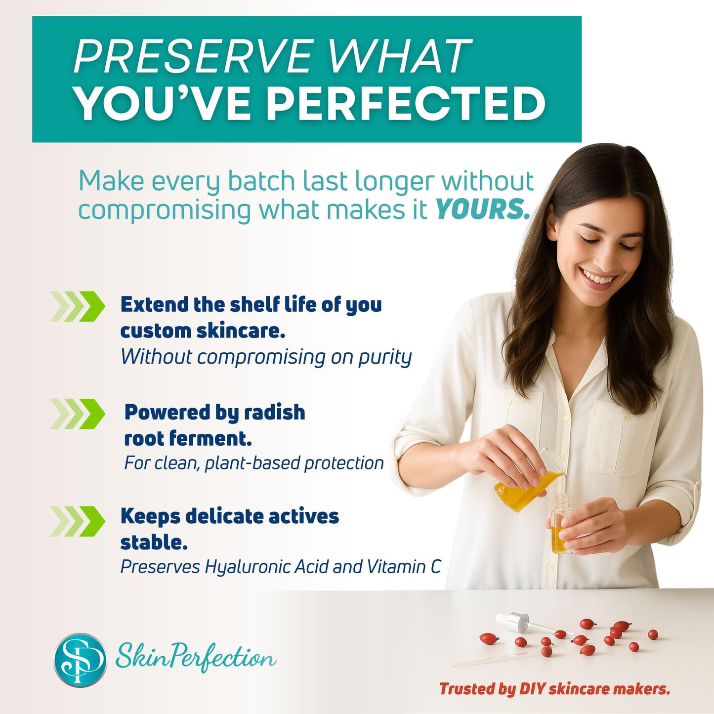 Skin Perfection Leucidal Liquid - Natural Preservative for Lotion Making - DIY Lotion Making Supplies Natural Preservatives for Cosmetics