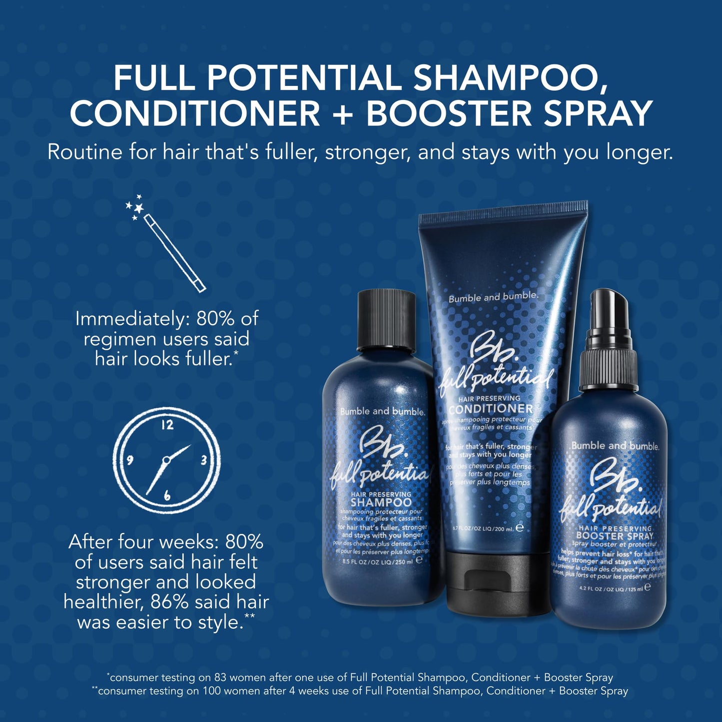 Bumble and bumble. Full Potential Hair Preserving Booster Spray Hair Mist | Strengthening + Prevents Breakage | For Fuller, Stronger Hair, 4.2 Fl Oz