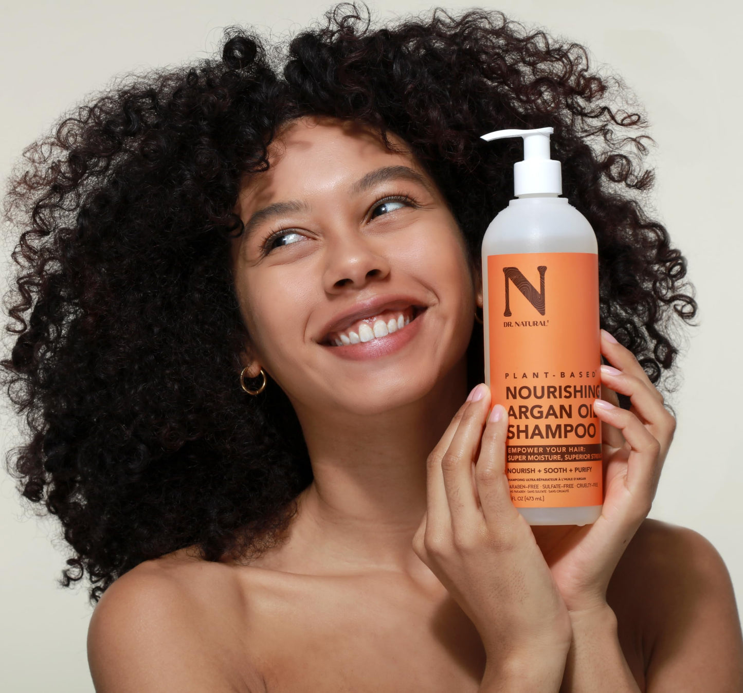 Dr. Natural Nourishing Argan Oil Shampoo - Hydrating for Dry Hair - Clarifying to Control Frizz - For All Hair Types - 16 oz